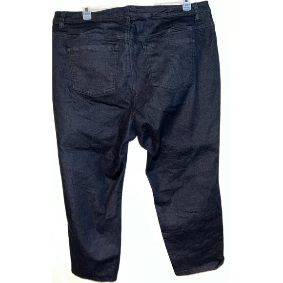 Lane Bryant Women's Plus Size Skinny Jeans 22 Black Denim Cotton/Polyester/Rayon - Picture 2 of 3